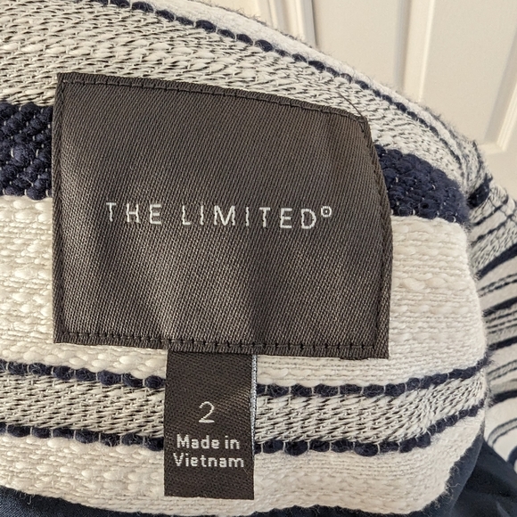 The Limted Stripe Blue and White Blazer Jacket Size 2 - Picture 7 of 7